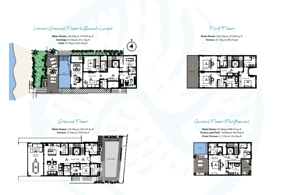 luxury barbados villas floorplan